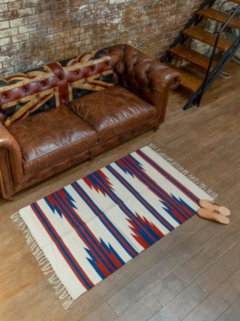 Hand Woven Navajo Pattern Rug - M - 地垫/地毯 - 其他材质 