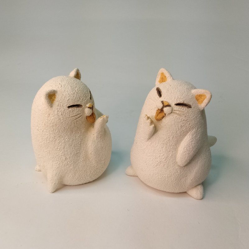 猫咪日常-3/陶艺品/原创 - 摆饰 - 陶 