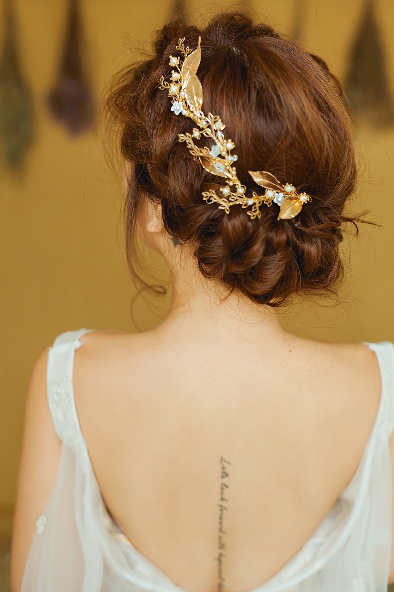 微醺夜晚 / 手作饰品 新娘发饰 派对 - 发饰 - 其他金属 金色