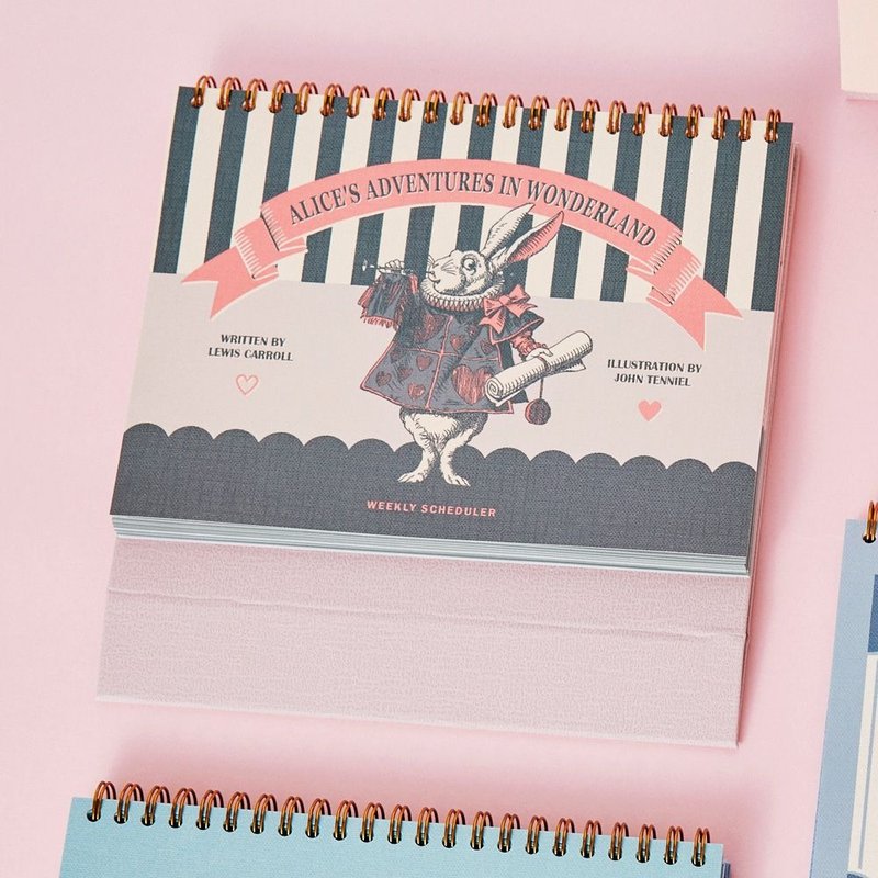 7321 童话无时效周志桌历本V2-白兔先生,73D70012 - 年历/台历 - 纸 粉红色