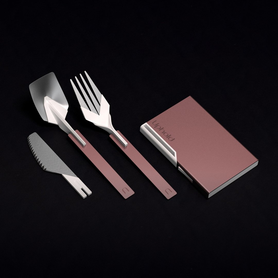 Uphold 随行餐具 袖珍版 (Rosegold 玫瑰金) - 餐刀/叉/匙组合 - 其他金属 