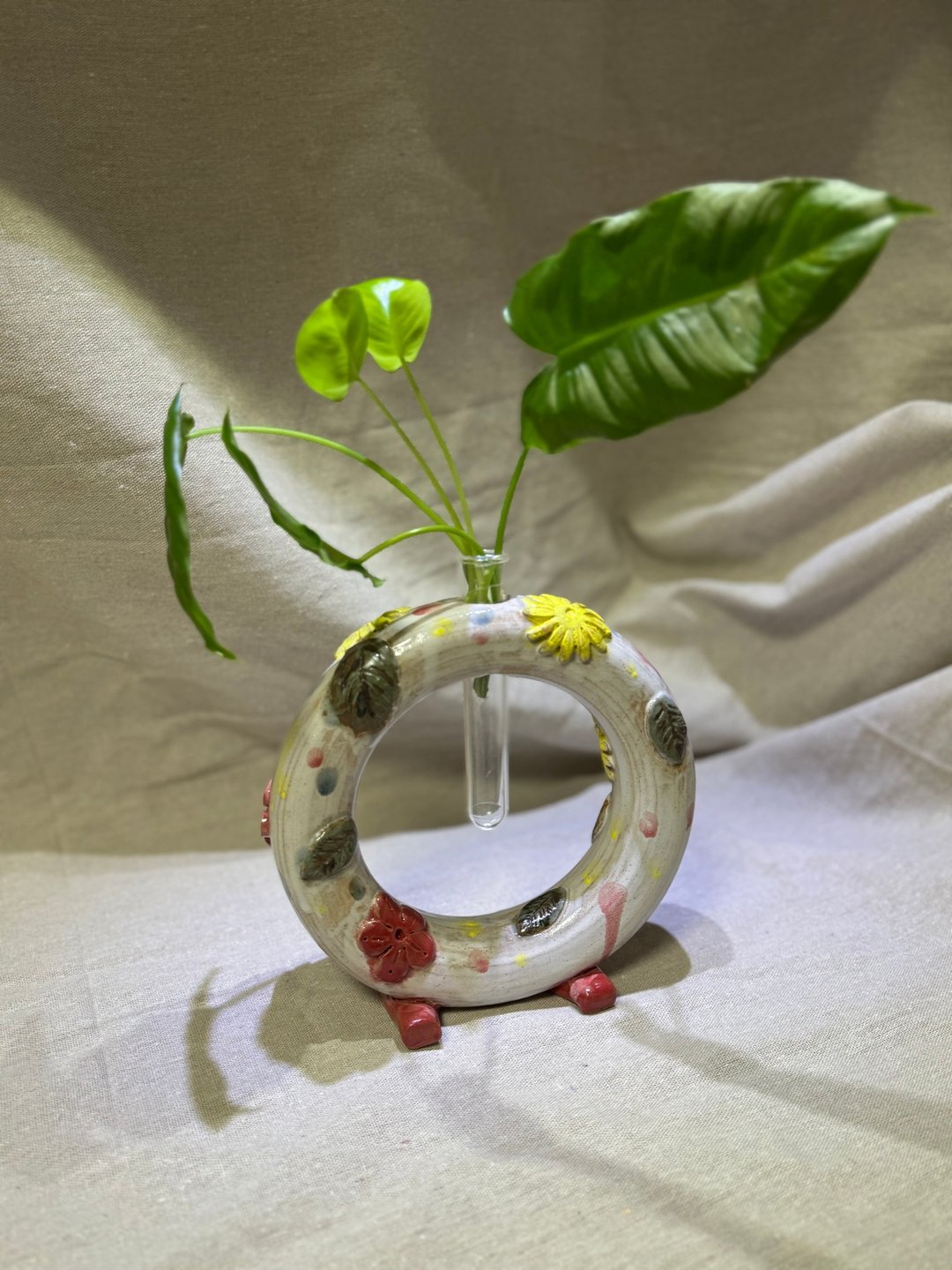 环形陶艺植栽花瓶 - 花瓶/陶器 - 陶 