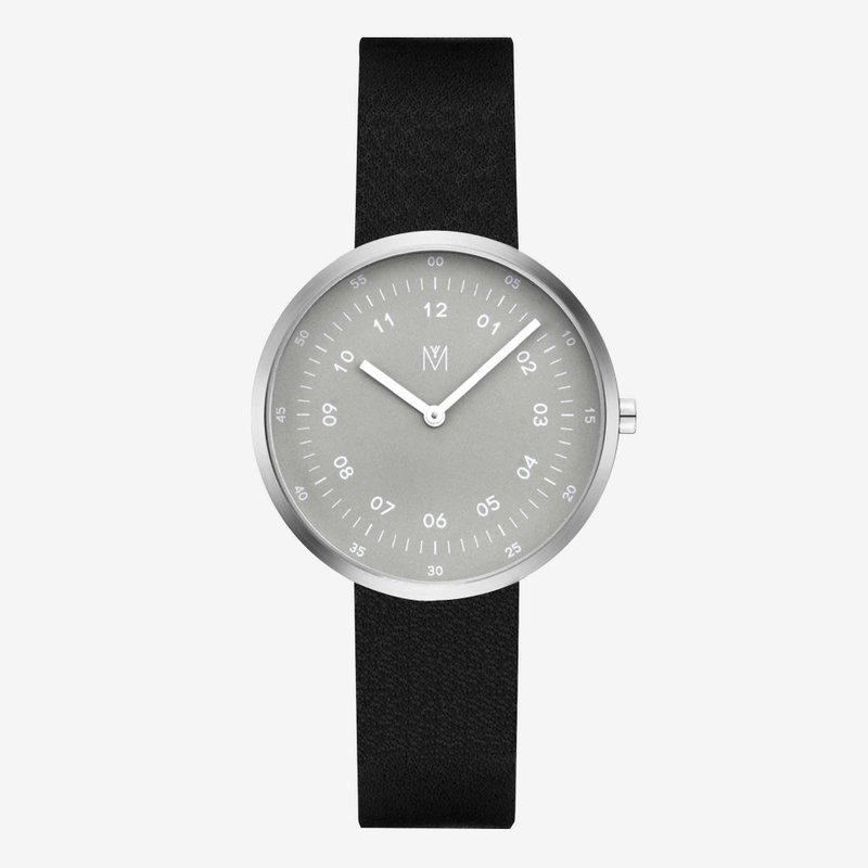 Smoke Green 34mm 黑色意大利皮带 瑞士机芯 蓝宝石防花玻璃 - 女表 - 真皮 黑色