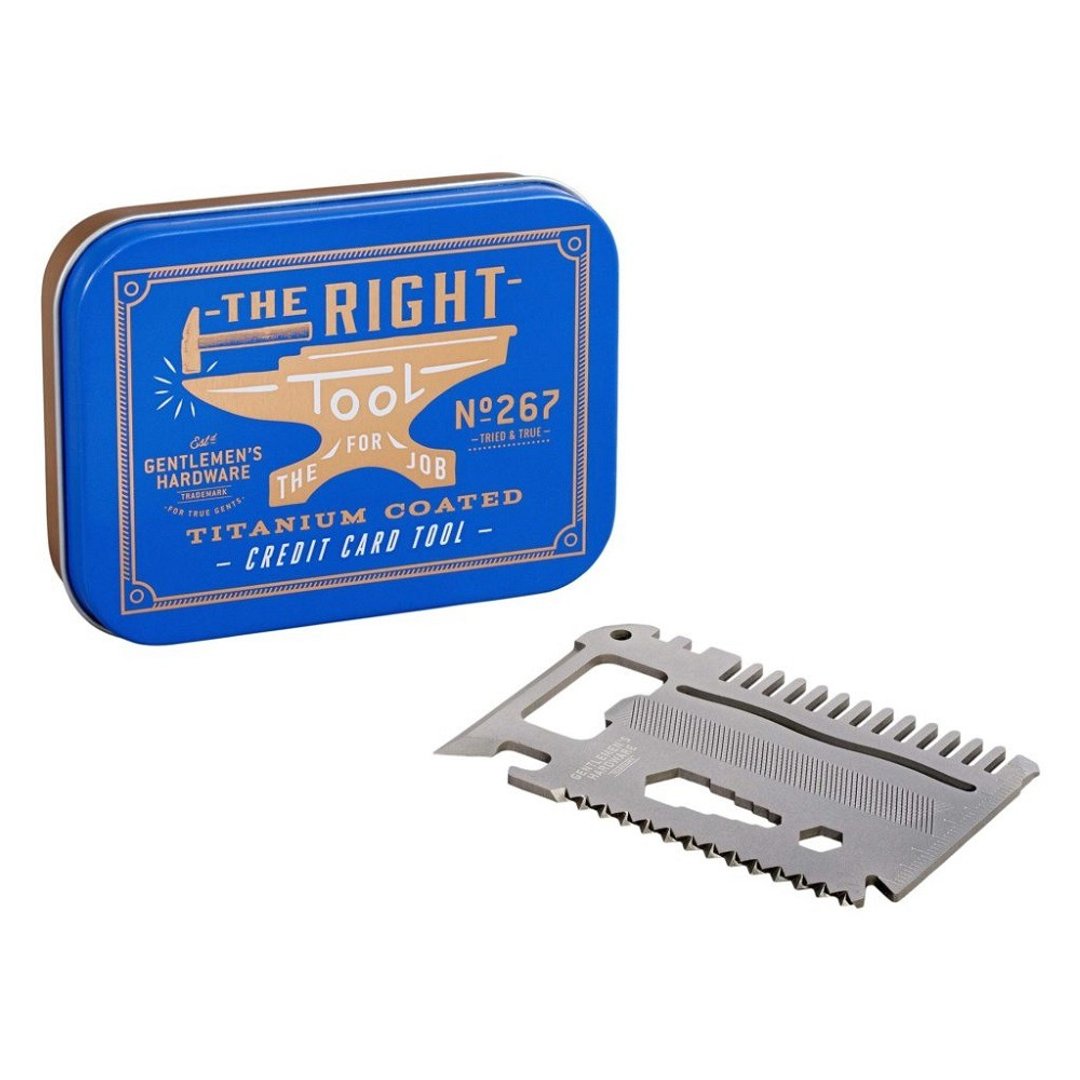 【Gentlemen's Hardware】卡片式多用途工具组-钛金属 - 露营用品 - 不锈钢 银色