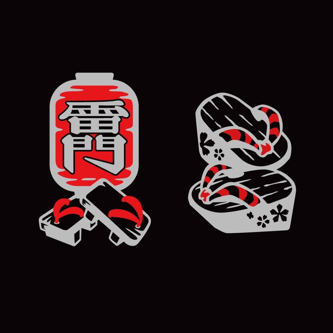 浅草雷门 风雷神门 木屐 日系车贴 反光贴纸 机车贴纸 车贴 防水 - 贴纸 - 防水材质 