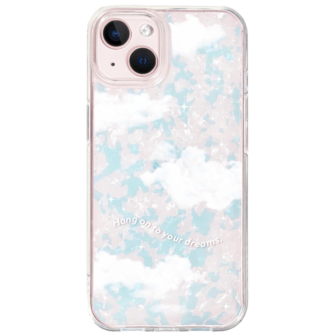 蓝色棉花糖 – 白日梦云朵款 iPhone 14 13 12 pro max 手机壳 - 手机壳/手机套 - 贝壳 蓝色