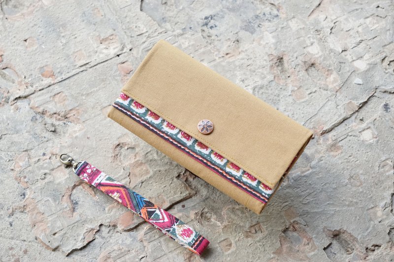 女 长夹 -  单折系列 -  花布 -  轻薄款 – 圣诞礼物 - 皮夹/钱包 - 棉．麻 多色