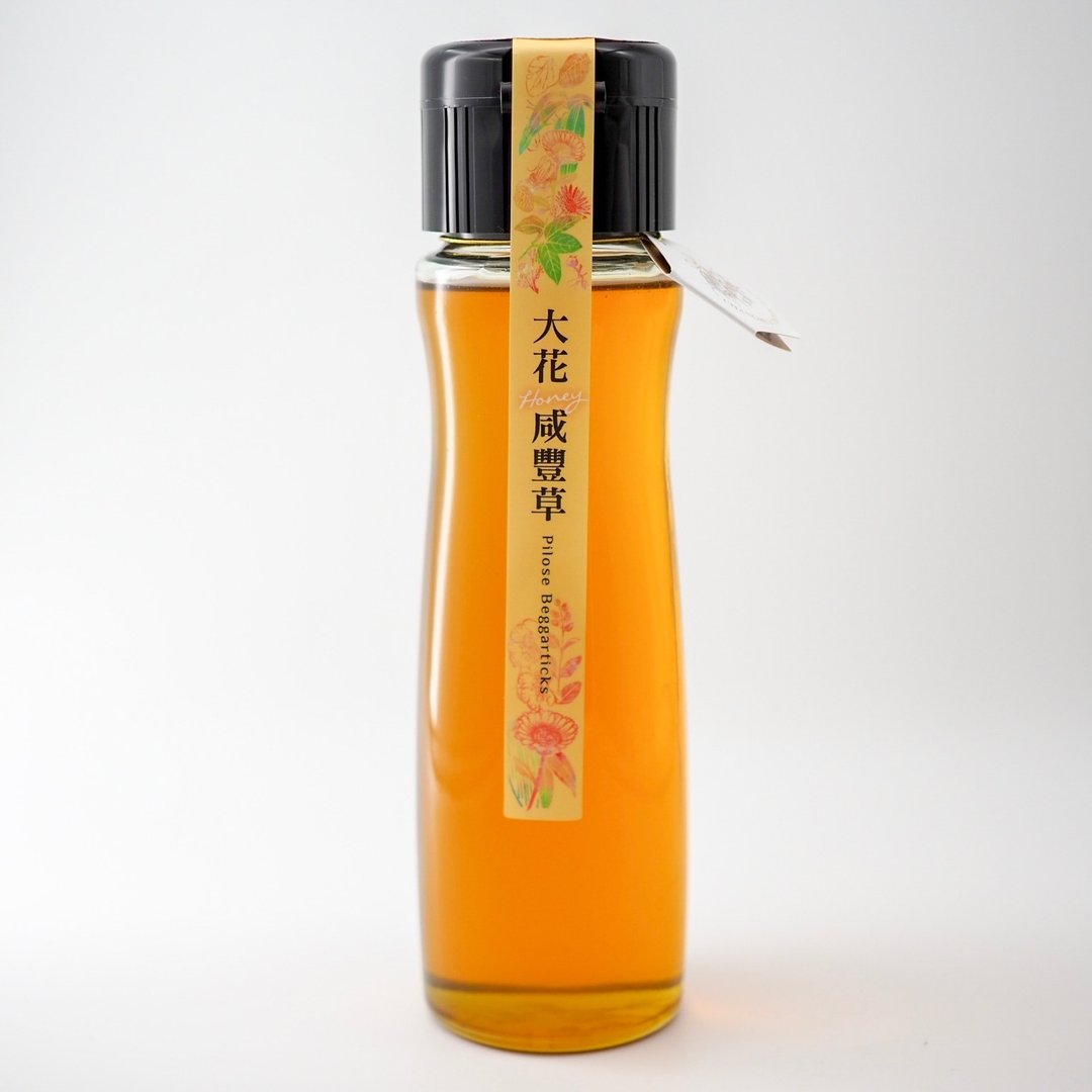 大花咸丰草蜜 曲线梅酒瓶 620g - 蜂蜜/黑糖 - 玻璃 金色