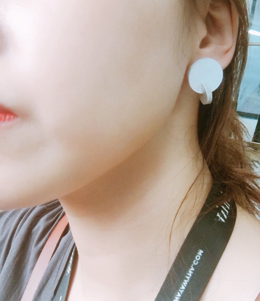 Anyway Any-ear 真皮耳环系列 U04 - 耳环/耳夹 - 真皮 白色