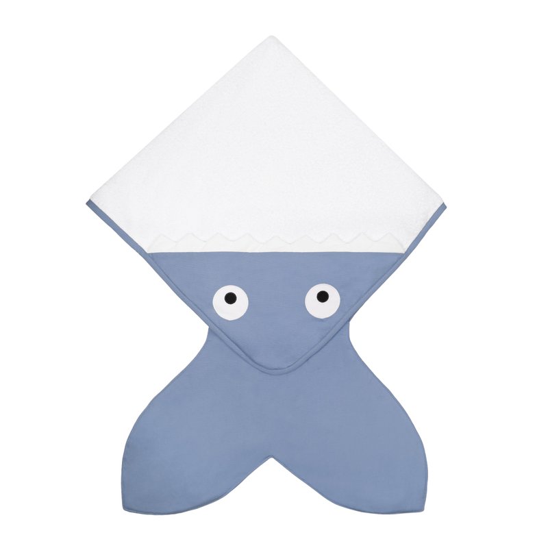 【NEW】鲨鱼咬一口BabyBites100%纯棉婴儿浴袍巾/浴巾围 - 围嘴/口水巾 - 棉．麻 多色