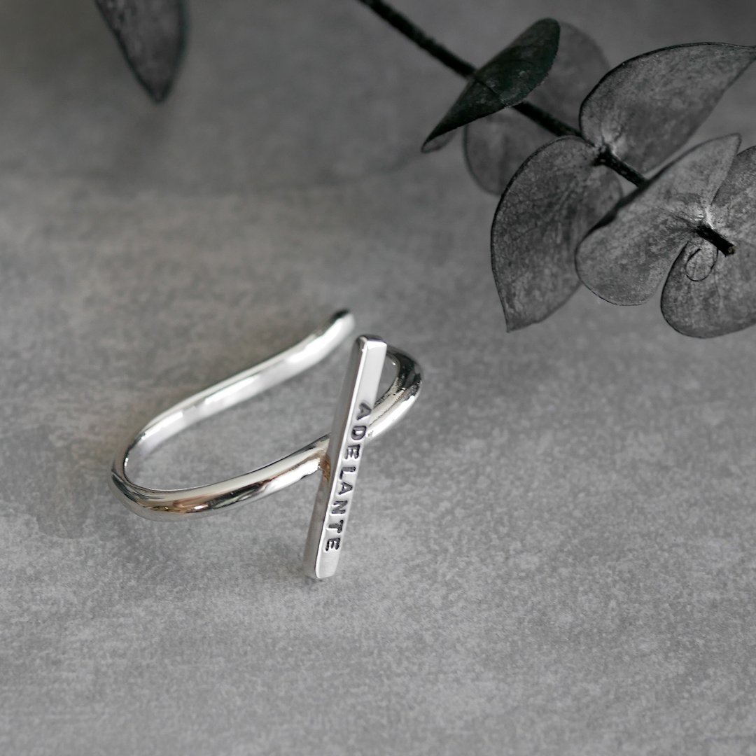 SWAG Earcuff OVAL Message 2 / silver C110B - 耳环/耳夹 - 纯银 银色