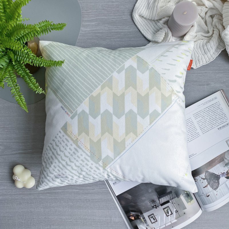 【CHICHI HOME】海上的波点 双面色短毛绒抱枕/靠枕 - 枕头/抱枕 - 聚酯纤维 绿色