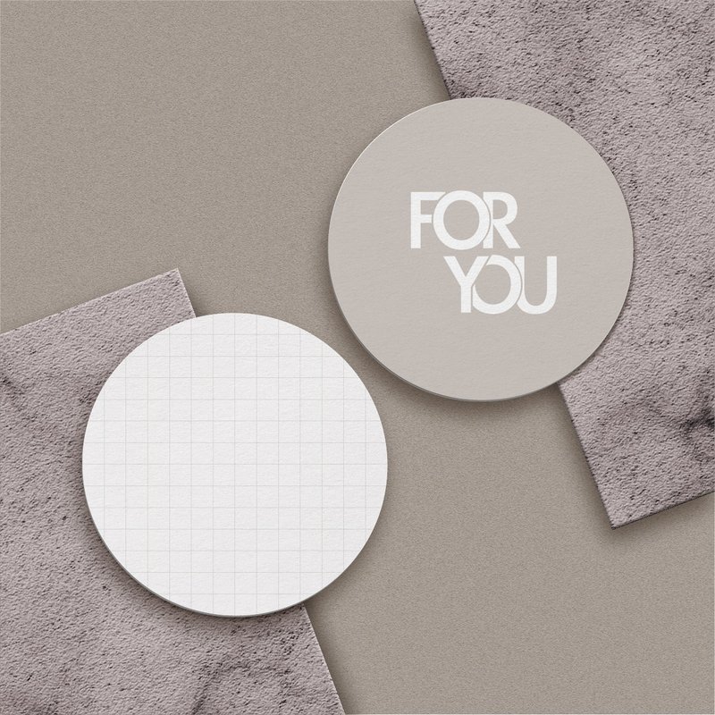 for you-日常圆卡 - 卡片/明信片 - 纸 灰色