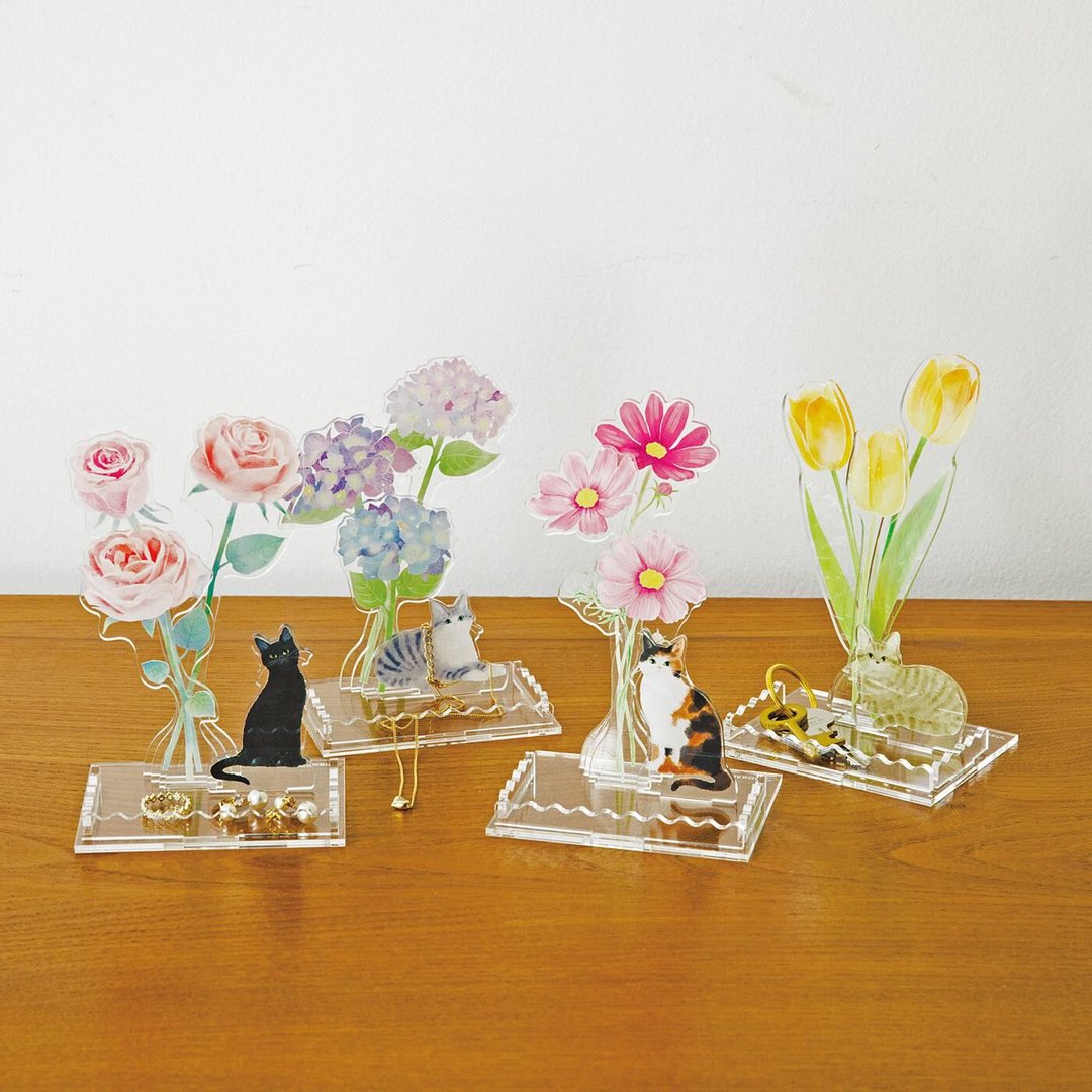 FELISSIMO 猫部 猫咪花园压克力托盘 - 饰品收纳 - 摆饰 - 压克力 