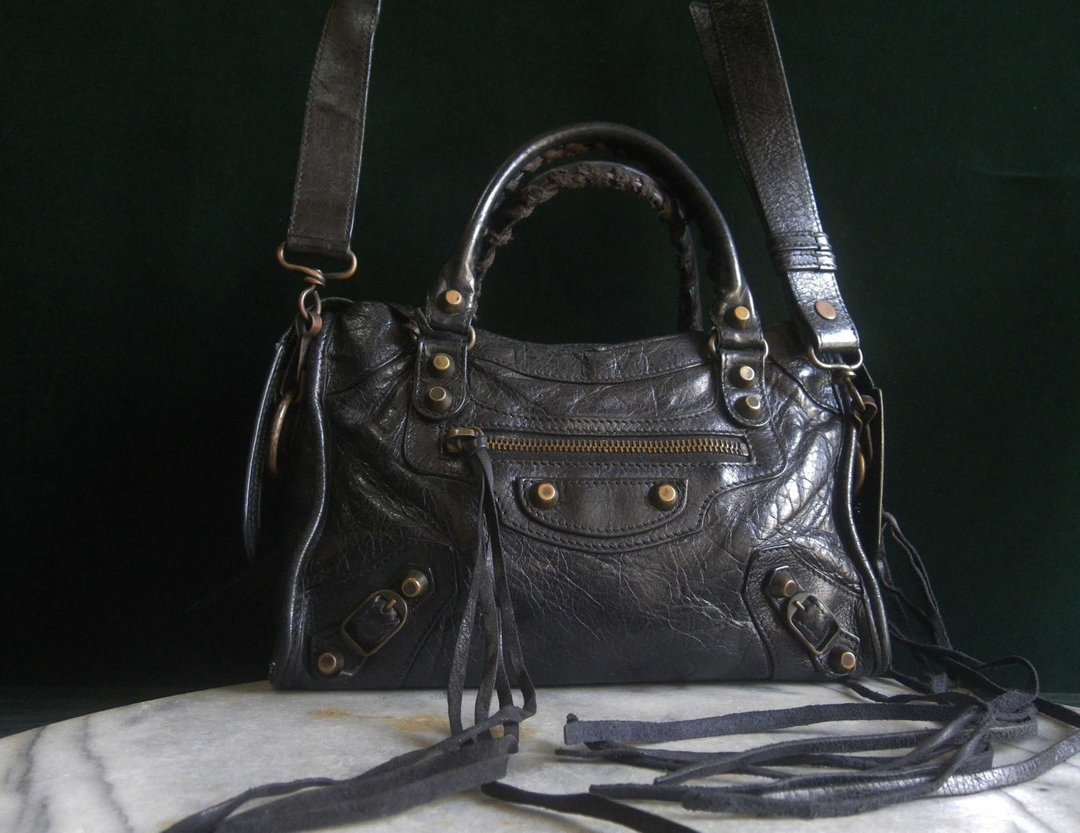 【老时光 OLD-TIME】早期少见二手老包意大利制BALENCIAGA机车包 - 收纳用品 - 其他材质 多色