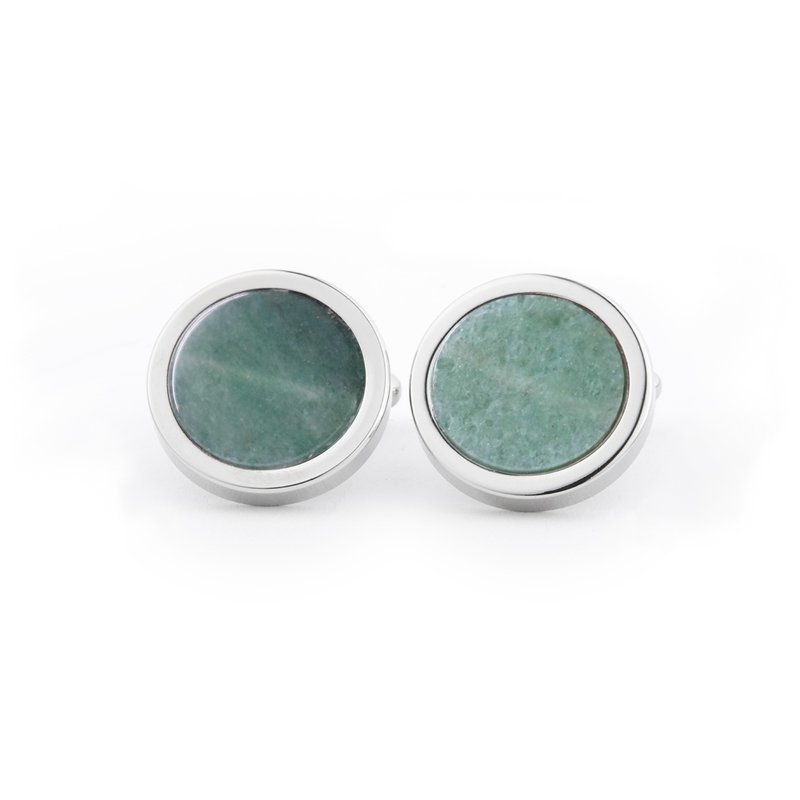 袖扣|天然玉石|Natural Stone Cufflinks|人工定制 - 袖扣 - 玉石 绿色