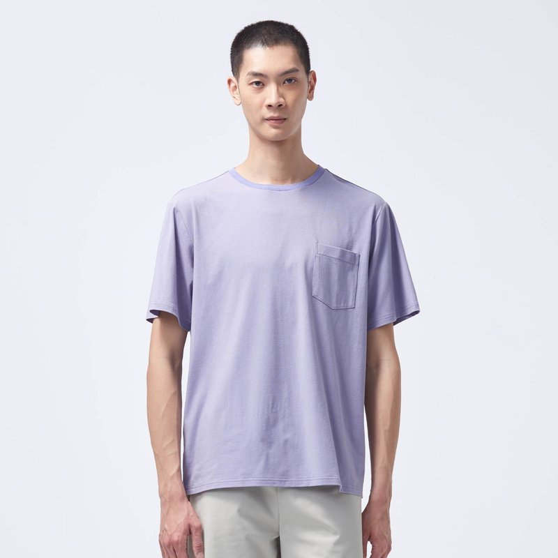 不可退换 /瞬眠-口袋上衣-破晓紫 - 男装上衣/T 恤 - 聚酯纤维 紫色