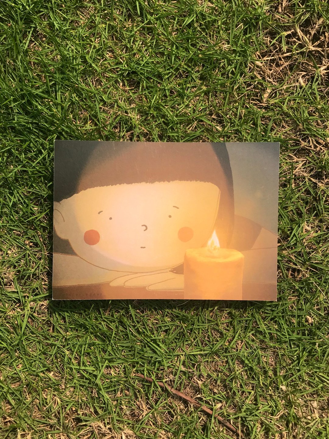 【周遭愈黑愈暗 光就愈亮】插画明信片 - 卡片/明信片 - 纸 黄色