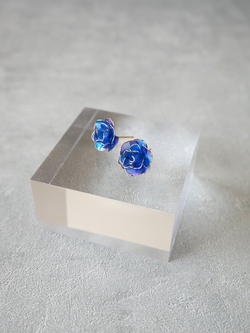 可选色 Mini Rose 耳环或耳夹 - 耳环/耳夹 - 树脂 多色