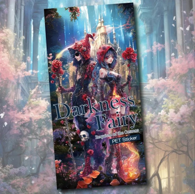 暗夜精灵 长形 PET 贴纸 - 贴纸 - 纸 蓝色