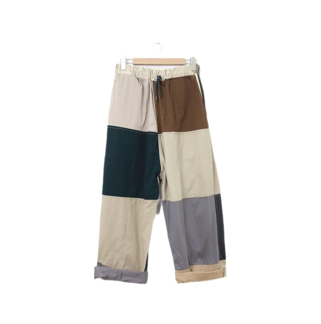 Back to Green-再制拼接裤 复古跳色拼布//p-04 vintage pants - 男士长裤 - 棉 
