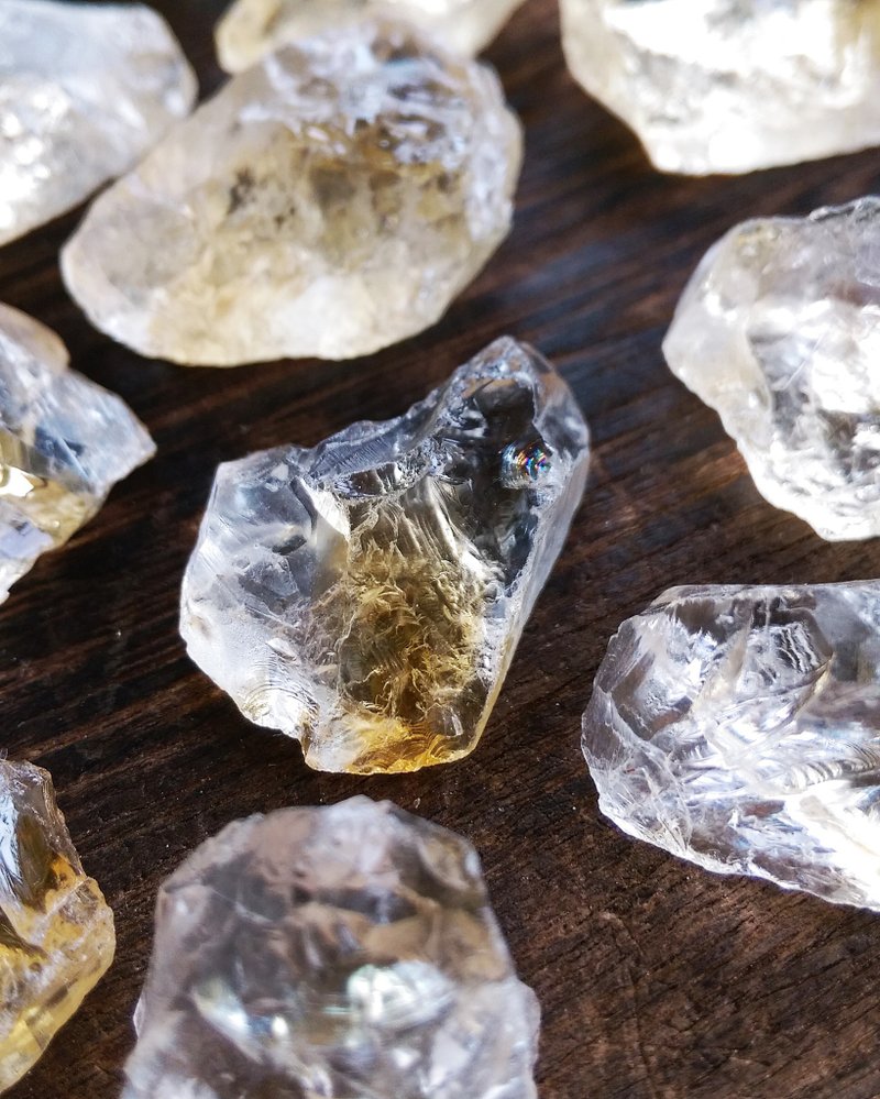 Citrine 巴西产地 黄阿赛斯特莱 黄水晶 天然小碎石  一组12颗 - 摆饰 - 其他材质 