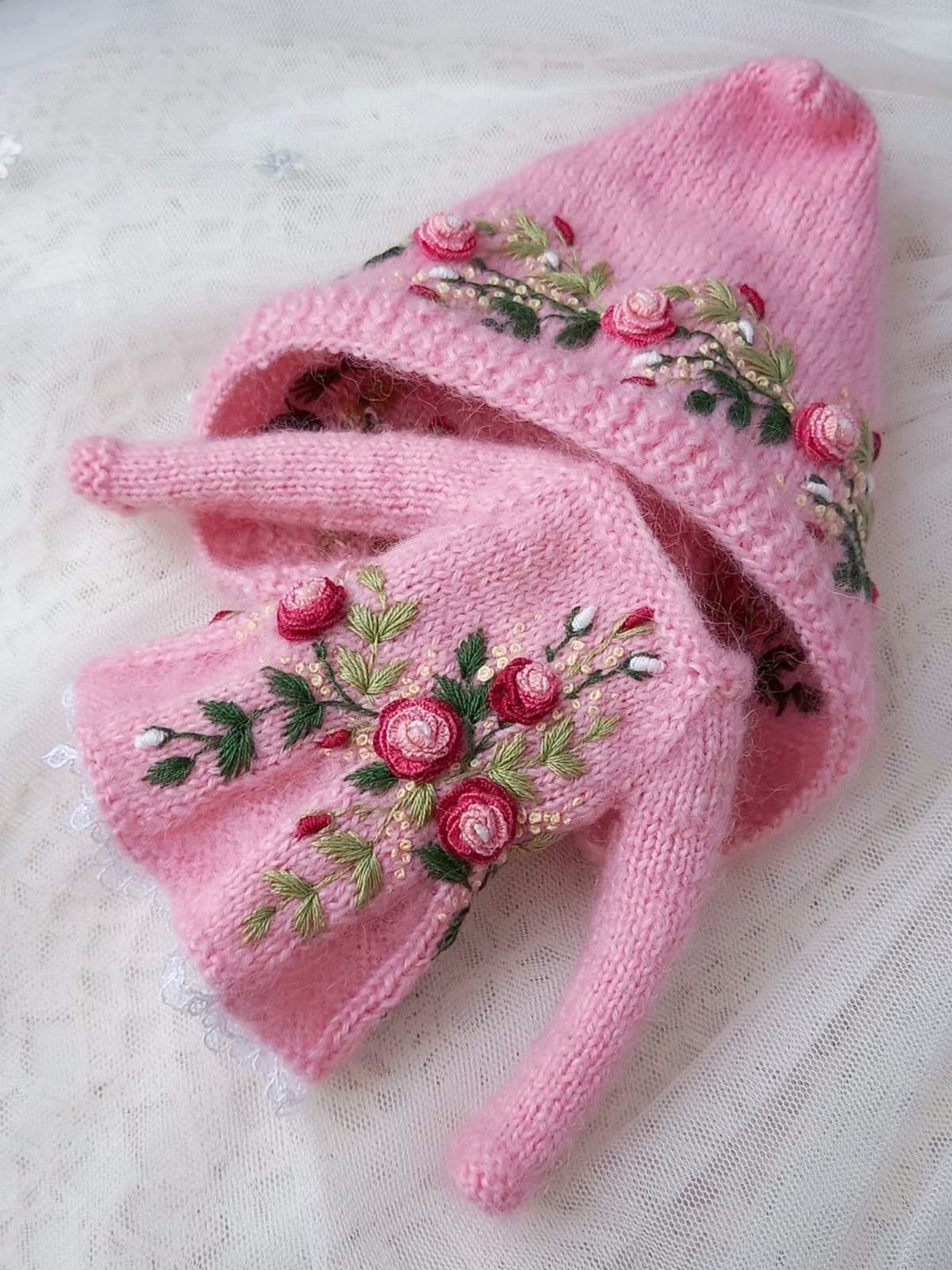 Blythe/Pullip 娃娃毛衣和娃娃帽子针织服装 - 桌游/玩具 - 羊毛 