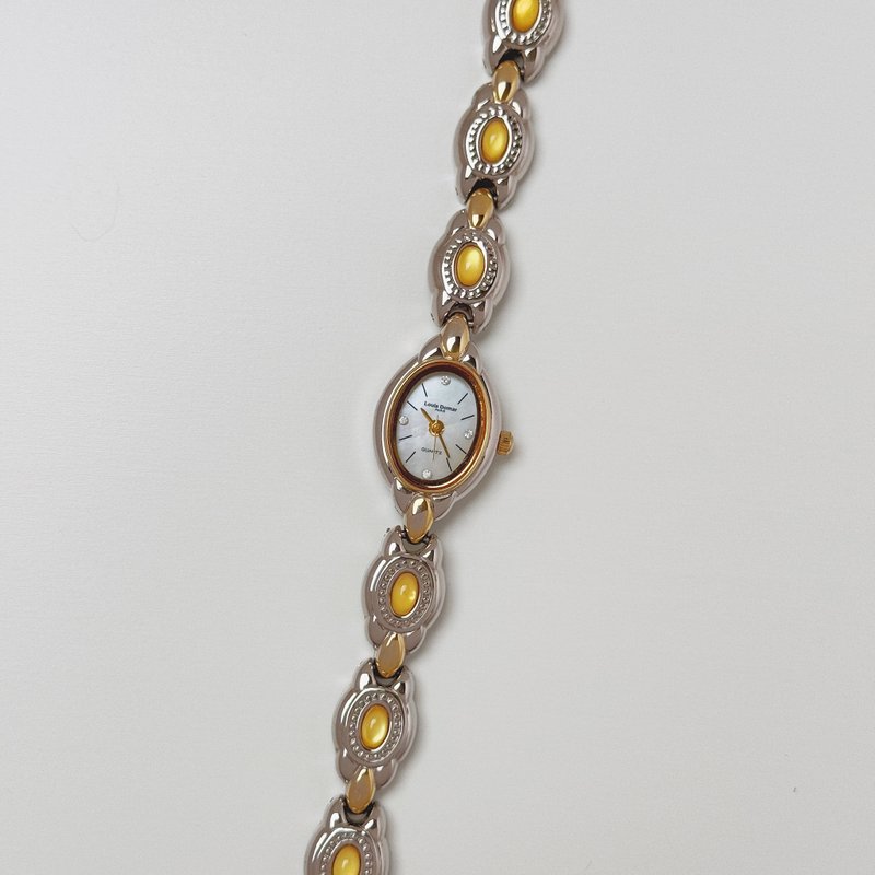 Louis Domar Paris 双色黄石手链腕表 - 女表 - 其他金属 
