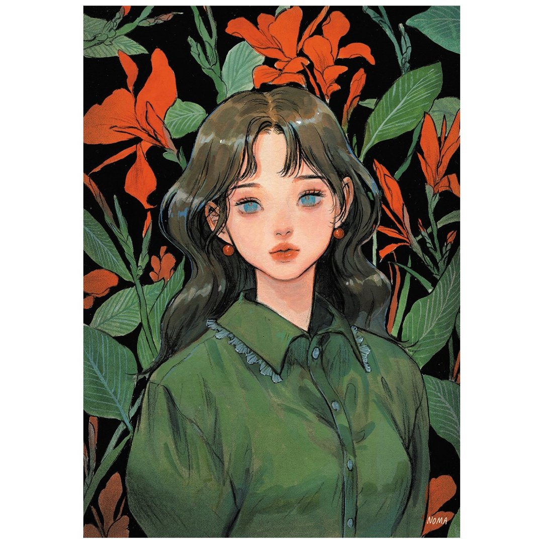 美人蕉|诺玛 |韩国插画艺术纸海报A4|水彩 - 海报/装饰画/版画 - 纸 