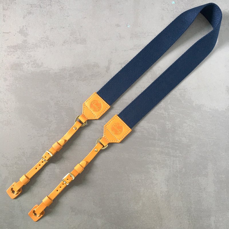 Navy Leather Camera Strap , DSLR or Mirrorless Camera Strap - 相机 - 真皮 蓝色