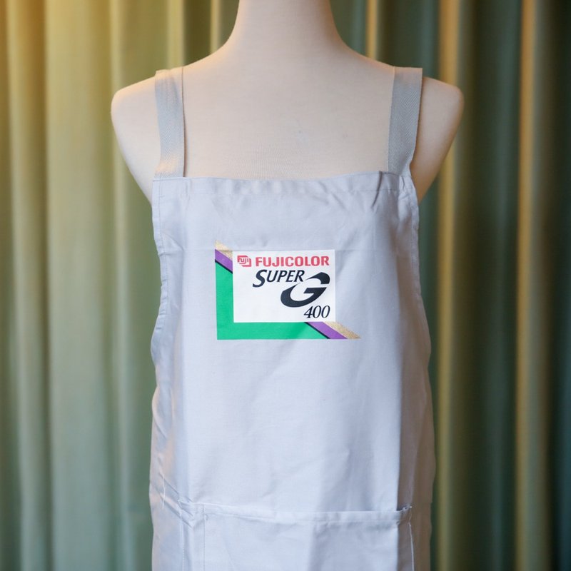 桑惠商号 日本昭和 FUJIFILM富士底片 银灰色丹宁围裙 全新库存 - 其他 - 棉．麻 银色