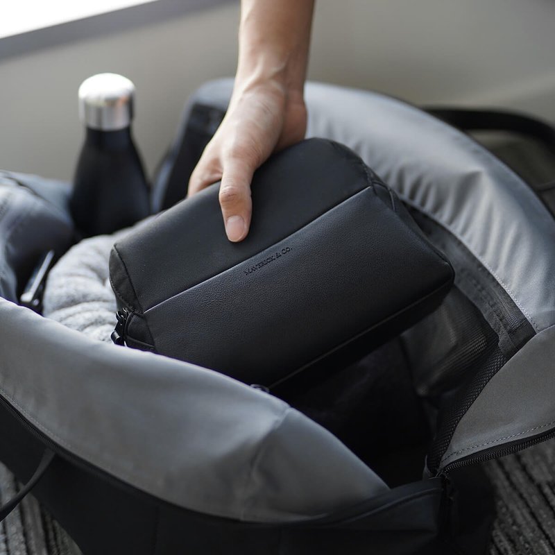 ProActive 旅行洗漱包 - 化妆包/杂物包 - 环保材料 黑色