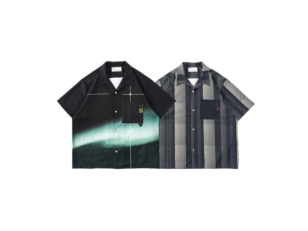 .67ARROW BLOCKADE_ SHIRTS_满版印花衬衫 复古 古巴领 潮流 - 男装衬衫 - 其他材质 多色