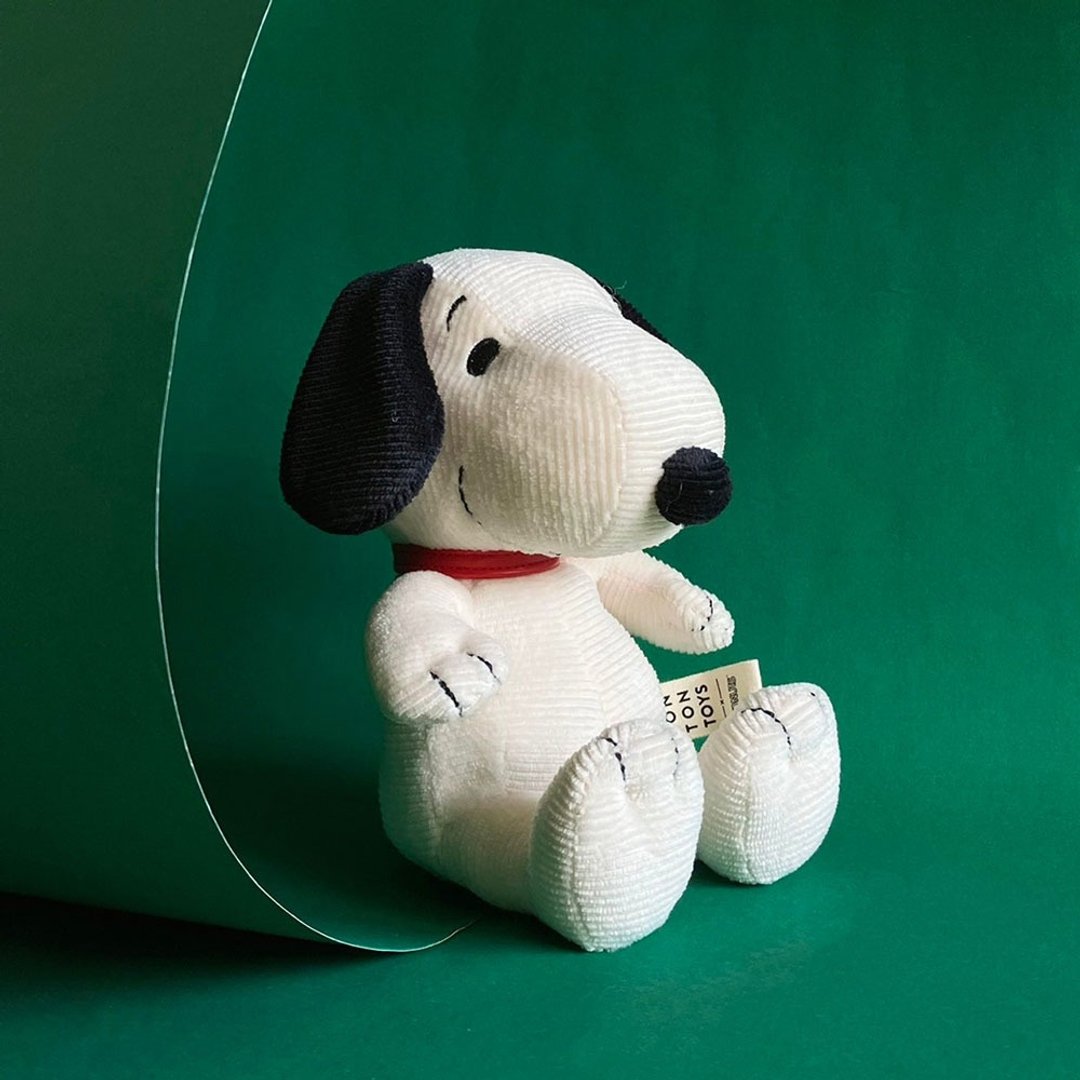 BON TON TOYS Snoopy史努比灯芯绒盒装填充玩偶-奶油 17cm - 玩偶/公仔 - 聚酯纤维 多色