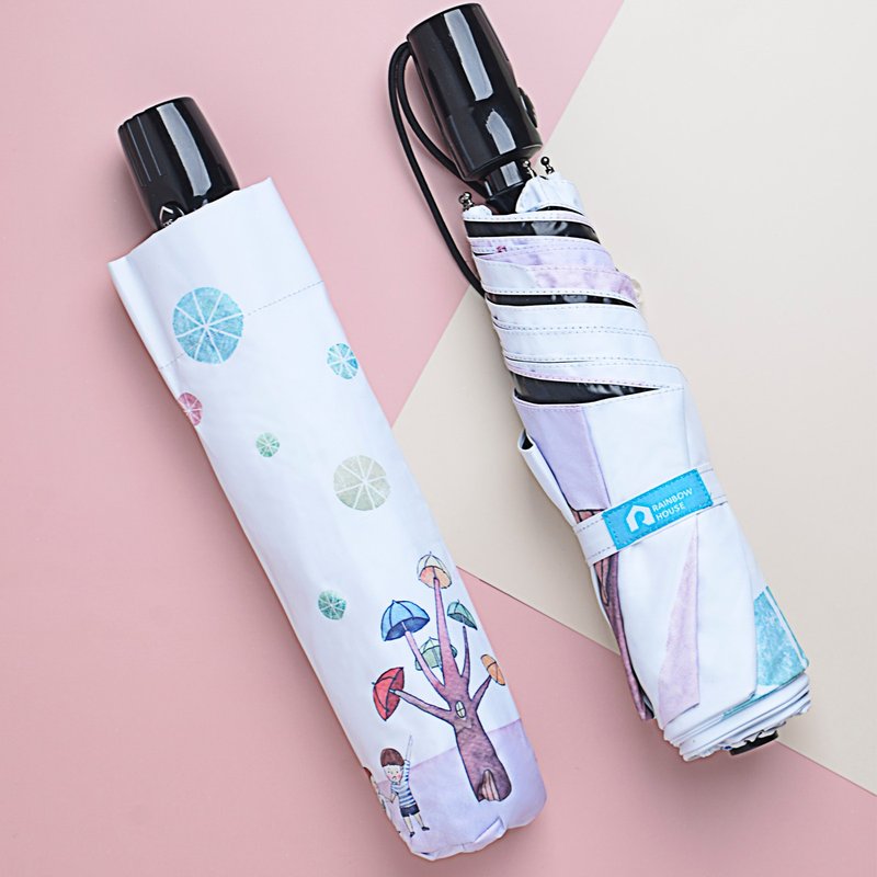 卡里善之树自动伞|联名伞|微光分子|大伞面23寸|台湾福懋伞布 - 雨伞/雨衣 - 防水材质 白色