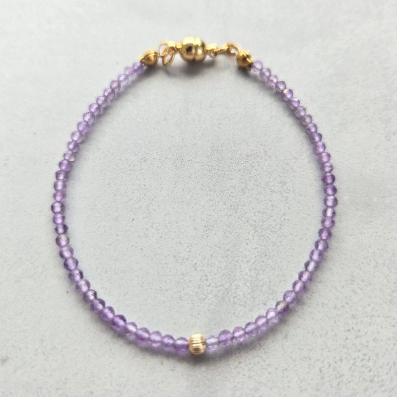 【日本制】奶紫色细致手链，一触即成，让您轻松上手，毫无压力 - 手链/手环 - 宝石 紫色