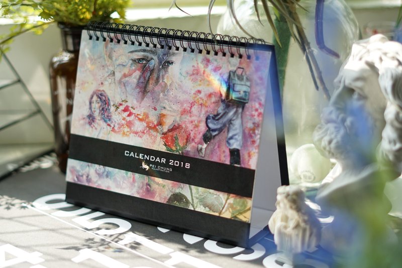 2018皮忠水彩桌历 - 年历/台历 - 纸 多色