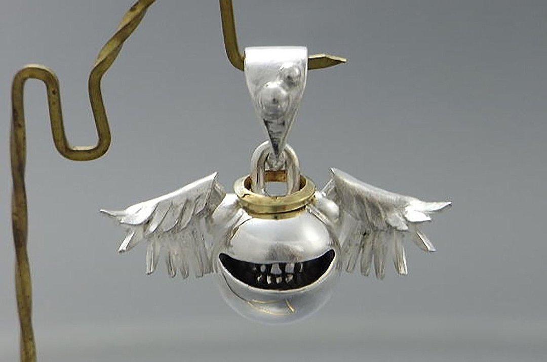 angel smile_P (s_m-P.22) only pendant top without a chain 沒有銀鍊  吊墜上衣 天使 - 项链 - 纯银 银色