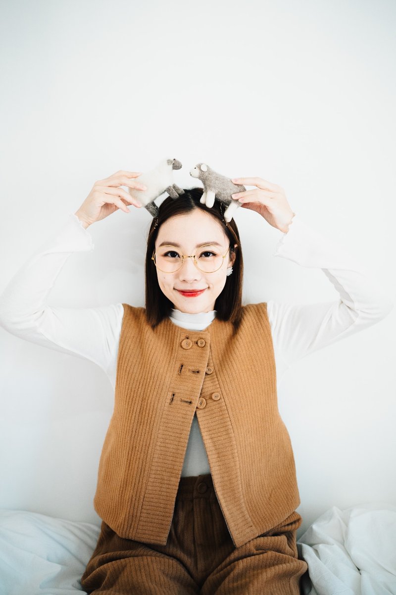 Jill vest 双面羊毛背心 - 女装背心 - 羊毛 咖啡色