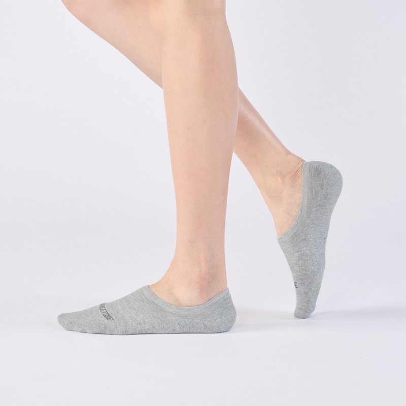 云上的日子 防滑抗菌隐形袜 - 麻灰(M) - 袜子 - 棉．麻 灰色