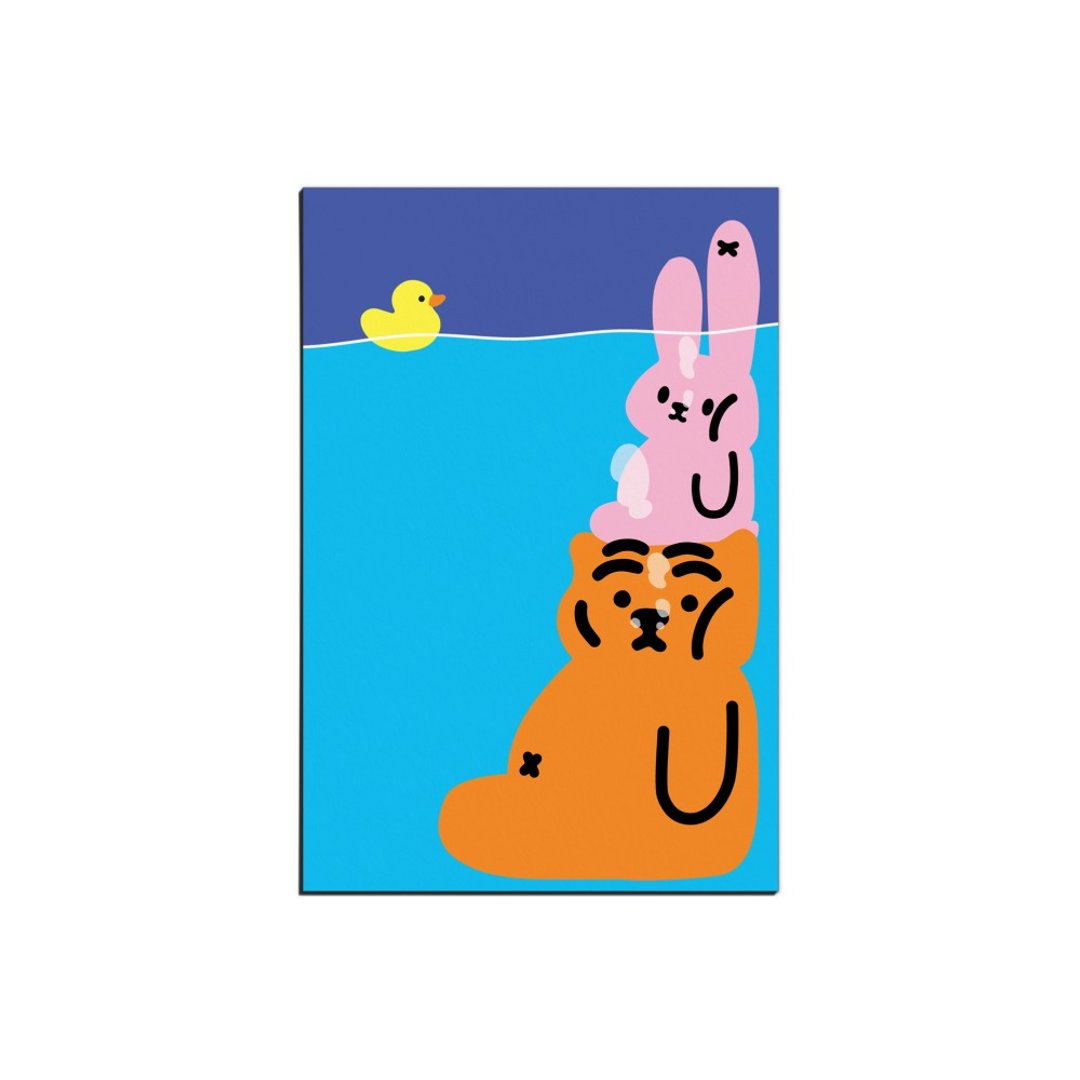 躺肥虎 憋气游戏 插画 明信片 - 卡片/明信片 - 纸 
