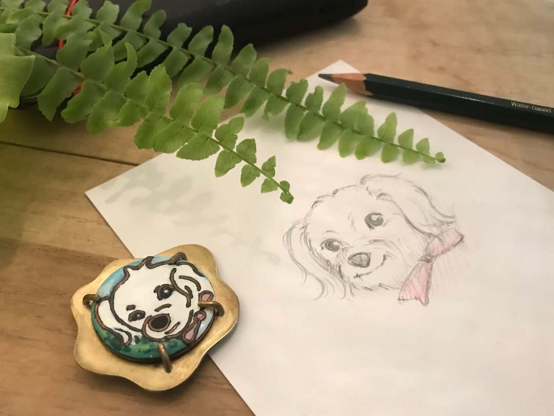 毛小孩钫鎯胸针套组订制款 - 胸针 - 珐琅 多色