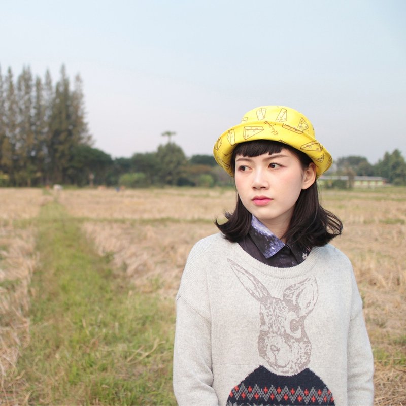 起司渔夫帽-黄色 - 帽子 - 其他材质 黄色