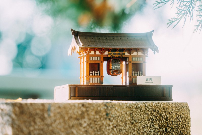 【DIY 手作】雷门－东堂微缩模型－| 圣诞礼盒 | 建筑 | 立体拼图 - 摆饰 - 木头 红色
