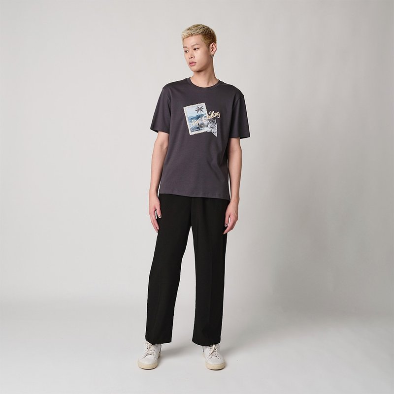 【Da Chilling】纯棉印花Tee - 男装上衣/T 恤 - 棉．麻 卡其色