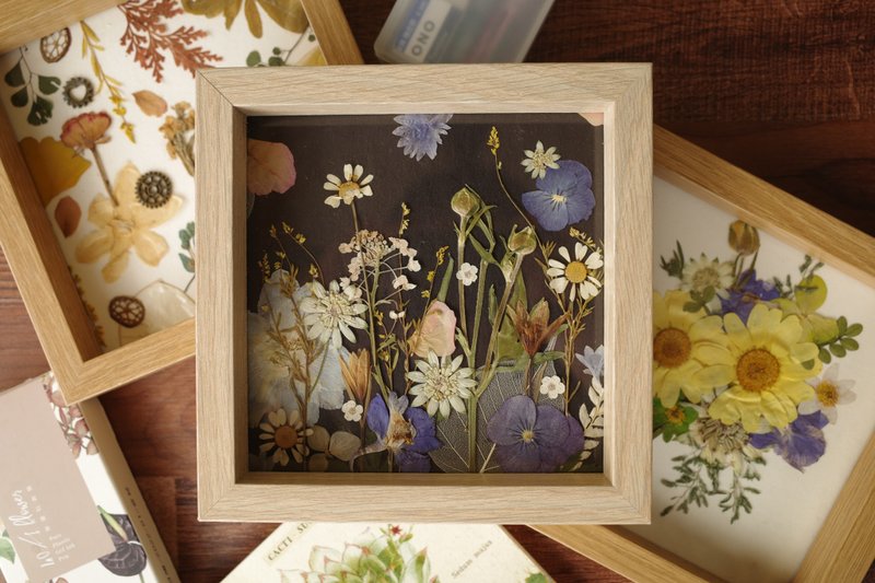 出国前出清现货押花相框 / 压花 植物图鉴 花框 木相框 摆件 装饰 - 画框/相框 - 植物．花 多色