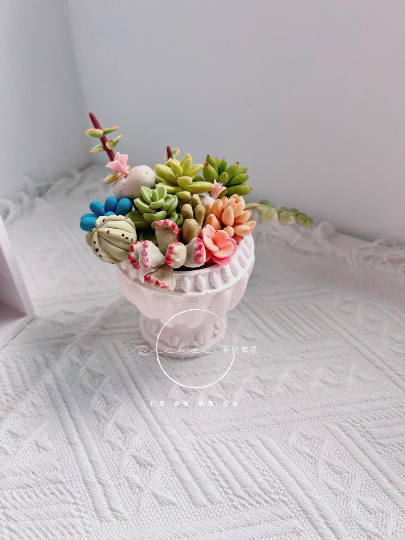 石膏捏塑-多肉植物 - 蜡烛/香氛 - 其他材质 