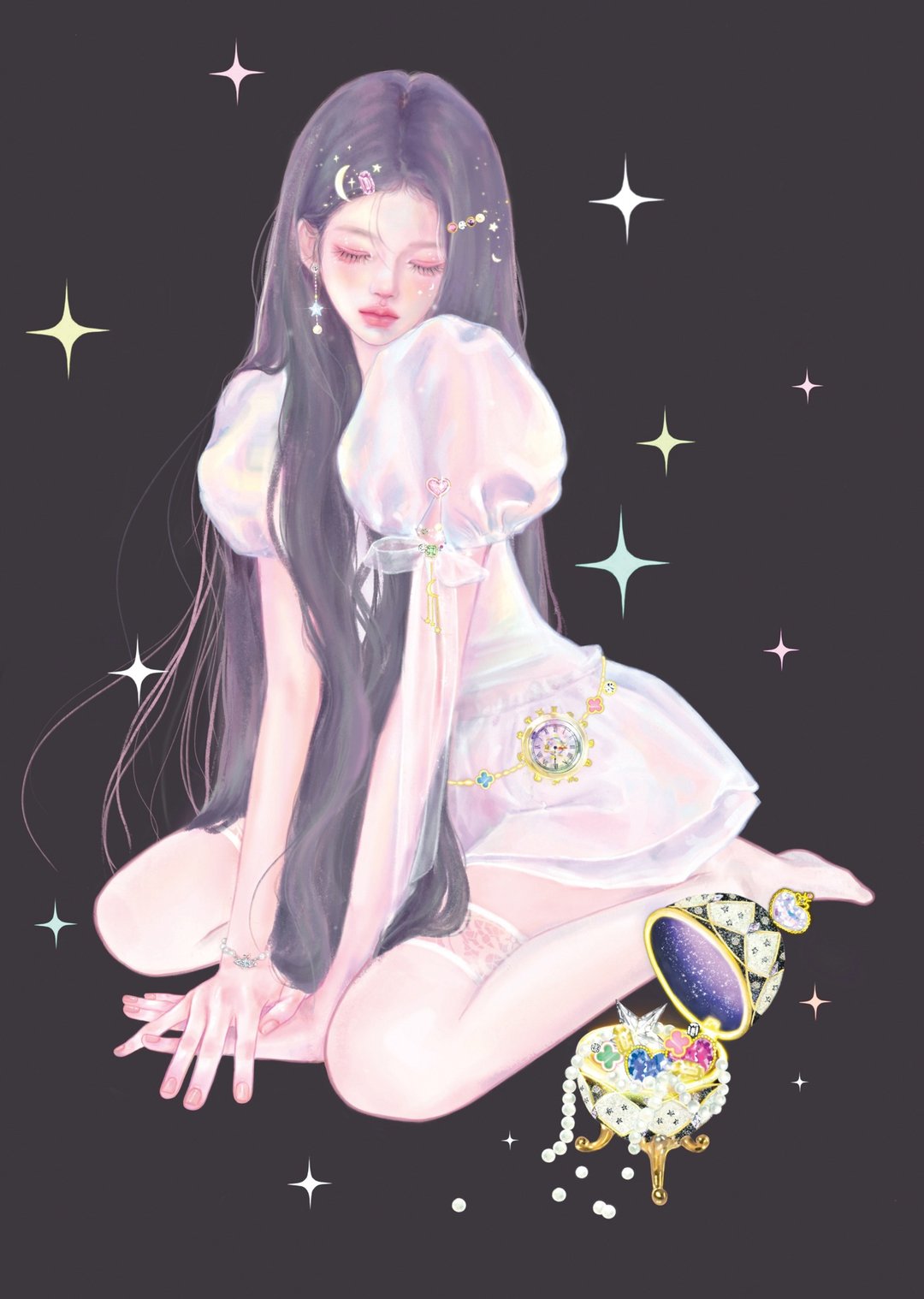 水晶 - 贴纸 - 纸 多色
