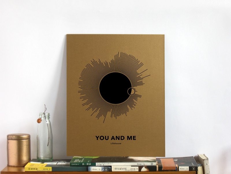 Revolve 音频装饰画 - 周年纪念礼物 - 11x14英寸 - 海报/装饰画/版画 - 纸 金色