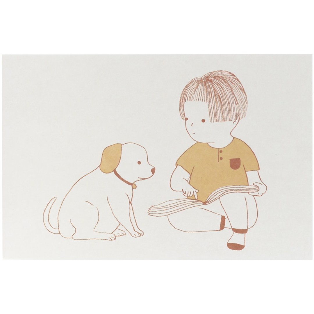 明信片 - 说书人 - 卡片/明信片 - 纸 黄色
